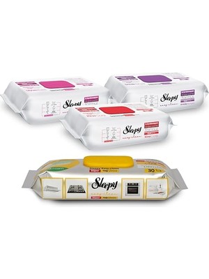 Trendexa Easy Clean Çiçek Serisi&süper Yağ Çözücü Yüzey Temizlik HAVLUSU&MENDILI(3X100+30)