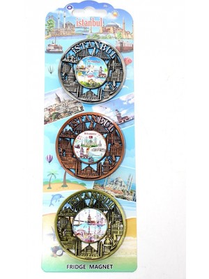 Pileli Store Istanbul Temalı Metal Magnet 3'lü Set ALK2890