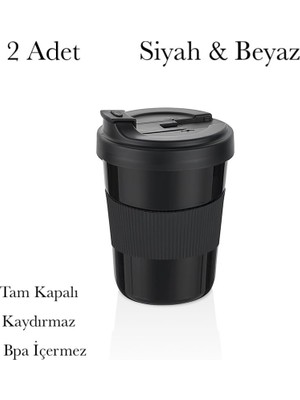 Trendexa 2 Adet Kahve Bardağı 550 ml Bpa Içermez Yürüyüş Seyahat Oto