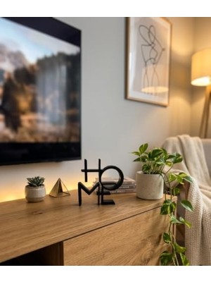 Trendexa Home Yazılı 3D Baskı Dekoratif Duvar Heykeli Modern Ev Dekor Aksesuarı