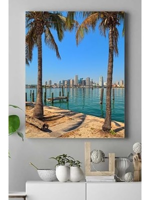 Trendexa (PSTER17100) Miami Manzara Kanvas Tablo 40 x 60