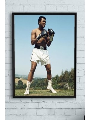 Trendexa (PSTER12775) Muhammed Ali Dövüş Çerçeveli Tablo 2 (21X30 Cm)