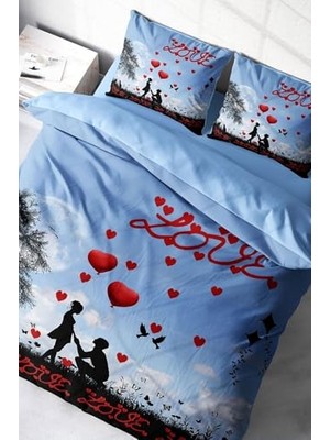 Trendexa Love Balloon 3D Çift Kişilik Nevresim Takımı, MONOHOME9338