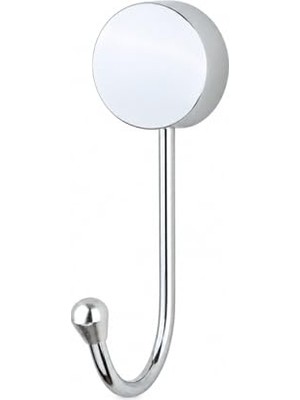 Trendexa Iris Krom Kaplama Tekli Askılık, 35 mm Oval Bantlı Banyo Mutfak Antre Askısı, Yapışkanlı ve Vidalı Montajlı Duvar Askısı