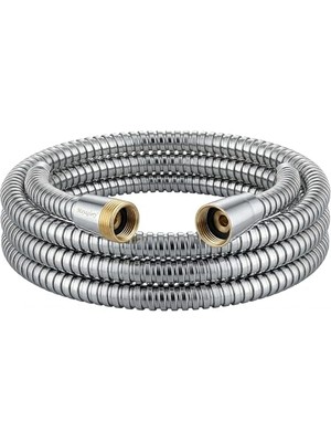 Trendexa 2 Metre Duş Hortumu, Pirinç Uçlu Standart 1/2" Evrensel Bağlantı, Paslanmaz Çelik