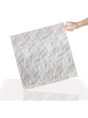 3 Boyutlu Duvar Paneli Kabartmalı Baklava Desenli Pvc 41X41 Cm/ 6 Adet /1 M²