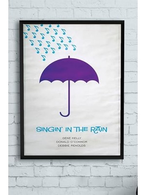 Trendexa PSTER13302 Singin In The Rain Film Afişi Çerçeveli Tablo 5 30 x 40 cm