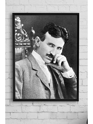 Trendexa PSTER12845 Nikola Tesla Bilimsel Çerçeveli Tablo 4 (50X70 Cm)