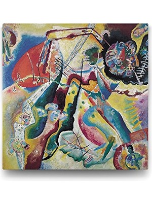Trendexa 70X70 cm Wassily Kandinsky La Tache Rouge Sanat Tablosu