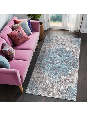 Trendexa Mesty Kadife Kaymaz Pamuk Tabanlı Yıkanabilir Antibakteriyel Salon Halısı 200X300