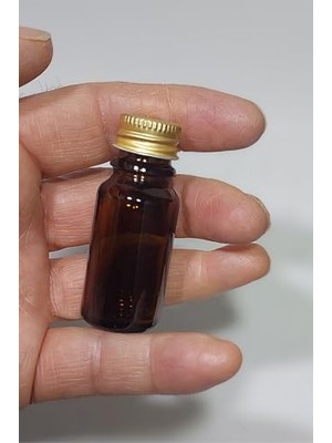 Trendexa Şişe; 50 Adet 10 ml Cam Küçük Gold Metal Kapaklı Çok Amaçlı Amber Renk Shot Şişesi, DAFD337