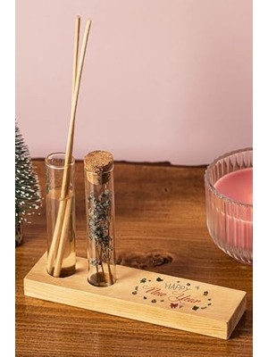 Trendexa Bambu Oda Kokusu Şişesi, Yılbaşı Tasarımlı Dekoratif Set