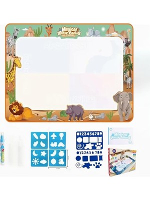 Trendexa Vahşi Orman Hayvanları, Boyama Halısı -, ile Water Painting, Temalı Sulu Sihirli, Özel Sulu Kalem, Su Mat