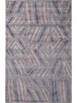 Trendexa 3s Pudra Pembe Modern Geometrik Etnik Eskitme Desenli Boho Oturma Odası Salon Yolluk Koridor Mutfak Halısı