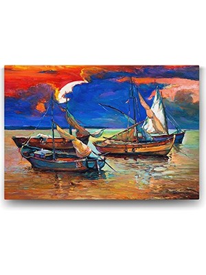 Trendexa Tekneler Reprodüksiyon Tablo, 100X70 cm