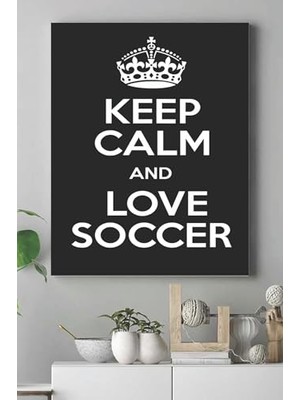 Trendexa (PSTER16567) Keep Calm And Love Futbol Kanvas Tablo 30 x 40