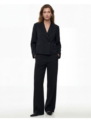 Koton Kruvaze Yaka Uzun Kollu Crop Blazer Ceket