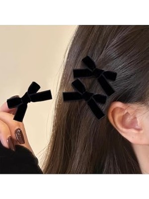Trendexa 2 Adet Fiyonklu Pens Yan Toka, Siyah