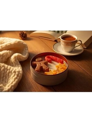 Trendexa Noel Temalı El Yapımı Dekoratif Kokulu Mum 7x3 cm 80 G