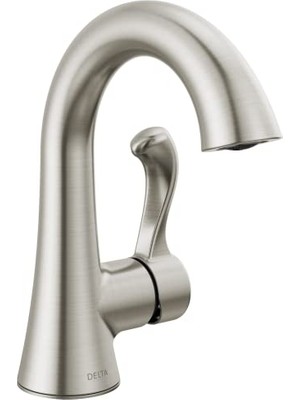 Trendexa Esato Tek Delikli Banyo Lavabo Bataryası, Fırçalanmış Nikel, Tek Kulp, Tahliye Montajı Dahil, Spot Korumalı, 15897LF-SP