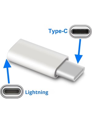 A-6004 Type-C To Lightning Şarj Data Çevirici Dönüştürücü Adaptör x 2 Adet