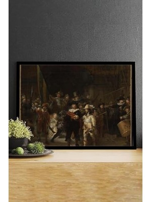 Trendexa (PSTER14824) The Night Watch- Rembrandt Sanatsal Çerçeveli Tablo 30 x 40