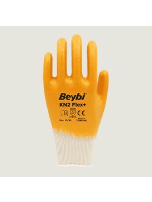 Trendexa Kn2 + Flex Plus Nitril, Sarı Eldiven, 10 No