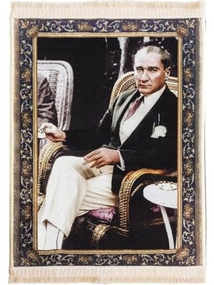 Trendexa Halısı, Colorix Carpet Atatürk Resimli Duvar Saçaklı No: 9 60X80 cm