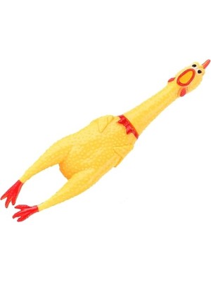 Trendexa Çığlık Tavuk Oyuncak, Sarı Kauçuk, Dayanıklı, 35 cm
