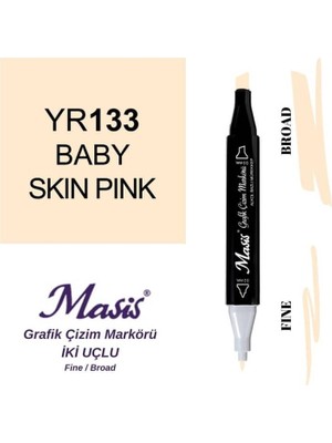 Trendexa 133 Bebek Ten Pembesi Çift Uçlu Grafik Çizim Marker Kalemi