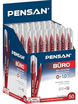 Trendexa PE02270TKKIRMIZI Kırmızı Tükenmez Kalem 50'li Kırmızı