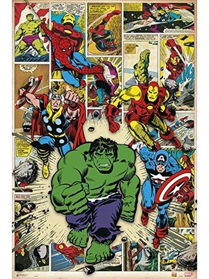 Trendexa Marvel Comic Here Come The Heroes Maxi Poster