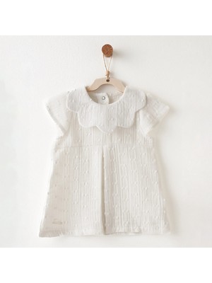 Andywawa AC26644 Baby Chic Elbise Ekru