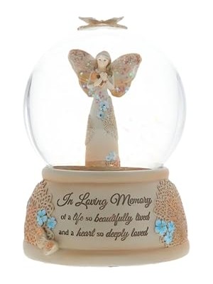 Trendexa 19061 Light Your Way Memorial In Loving Memory Musical Water Globe, 100 mm