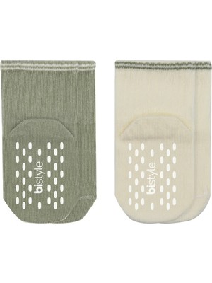 Bistyle Çemberli Basic Penye Kaymaz Soket Çorap 2li 10146 Nil