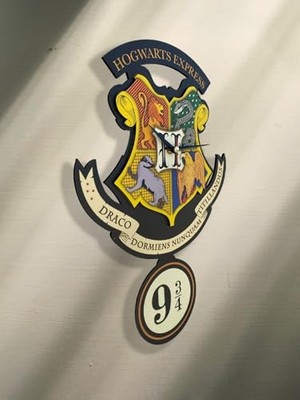 Trendexa Harry Potter Hogwarts Express Figürlü Dekoratif Sarkaclı Duvar Saati