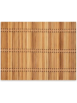 Trendexa Bambu Amerikan Servis; Doğal Bambu Malzeme, 17.7 x 11.8 Inç (45 x 30 Cm), 3 Adet (Model 12)
