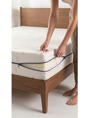Trendexa Cotton 180X200 Yatak Kılıfı Koruyucusu, Fermuarlı Kapitone Fit Zippered Mattress Cover