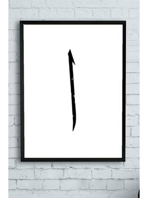 Trendexa (PSTER10677) Elif Harfi Dini Çerçeveli Tablo (21X30 Cm)