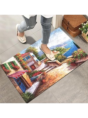 Trendexa Manzara Desenli Kapı Önü Paspası, Ev, Ofis ve Dış Mekân Kullanımı, 45X65