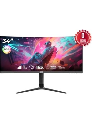Trendexa 34" 165Hz 1ms 2k+ 21:9 Wqhd Curved 1500R Va Panel Freesync Dp+Hdmı+Type-C Pivot PA-34V165C Gaming Monitör