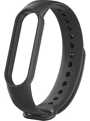 Trendexa Saat, Xiaomi Mi Band ile Uyumlu 3/4/5/6 ile Uyumlu Kayışı Xiaomi Mi Band 3 4 5 6 ile Uyumlu Kaliteli Termoplastik Kordon Siyah