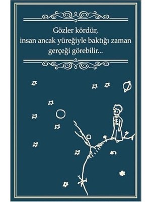 Trendexa Gözler Kördür, Insan Ancak Yüreğiyle Görür Retro Duvar Posteri, Kuşe Kağıt, DRTR0048