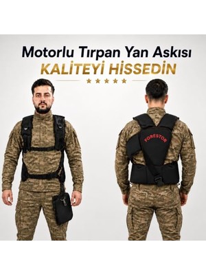 Trendexa Motorlu Tırpan Için Yelek Tipi Askı, Çift Omuz Destekli Sırt Taşıma Kemeri, Yan Tırpan Uyumlu