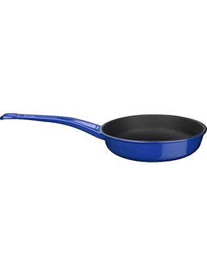 Trendexa Metal Döküm Kızartma Tavası; Metal Saplı, 24 Cm, Mavi