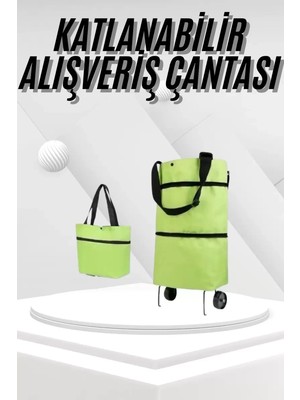 Nemere Ithalat Katlanabilir Tekerlekli Pazar Market Çarşı Arabası Market Alışveriş Çantası