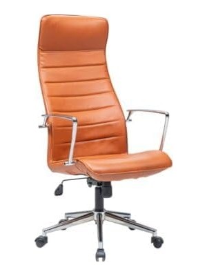 Tr Atom Ofis Relax Taba Deri Yönetici Makam Koltuğu, Ergonomik Yüksek Sırtlı, Bel Destekli, Al�