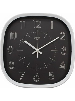 Tr Premium Serisi Abs Kasa Duvar Saati Oval 30 cm Gri Renkli Modern Kadran