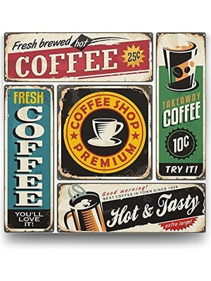 Trendexa 70X70 cm Kolaj Coffee Dekoratif Tablo