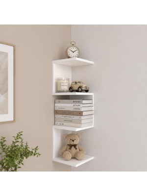 Tr Corner Köşe Duvar Rafı Kitaplık